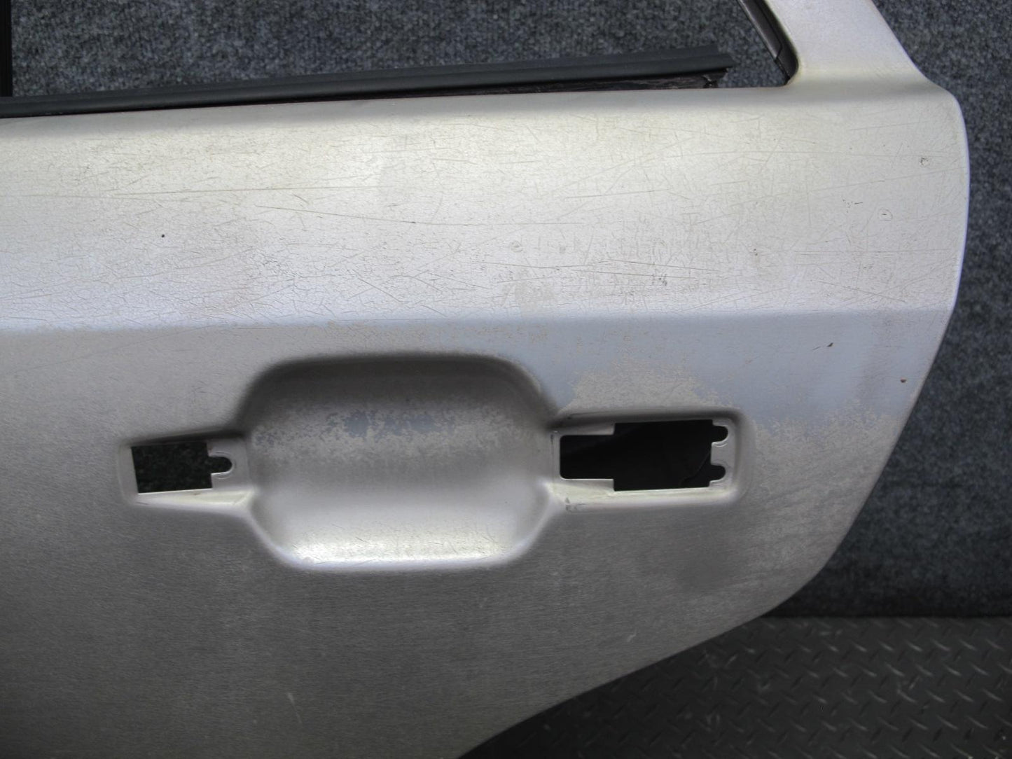 90-95 Mercedes W124 300D Sedan Rear Left Door Shell Panel Silver OEM