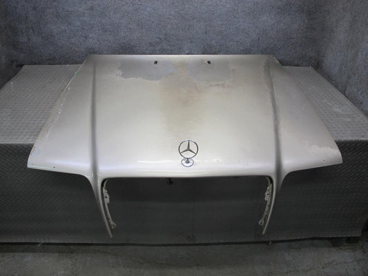 94-95 Mercedes W124 300D Sedan Hood Bonnet Shell Cover Panel Silver w Emblem OEM