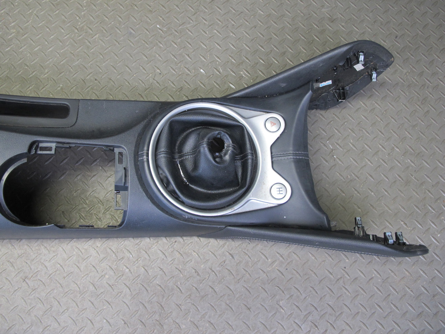 10-17 Nissan 370Z Z34 M/T Coupe Front Center Console Trim Cover Panel Black OEM