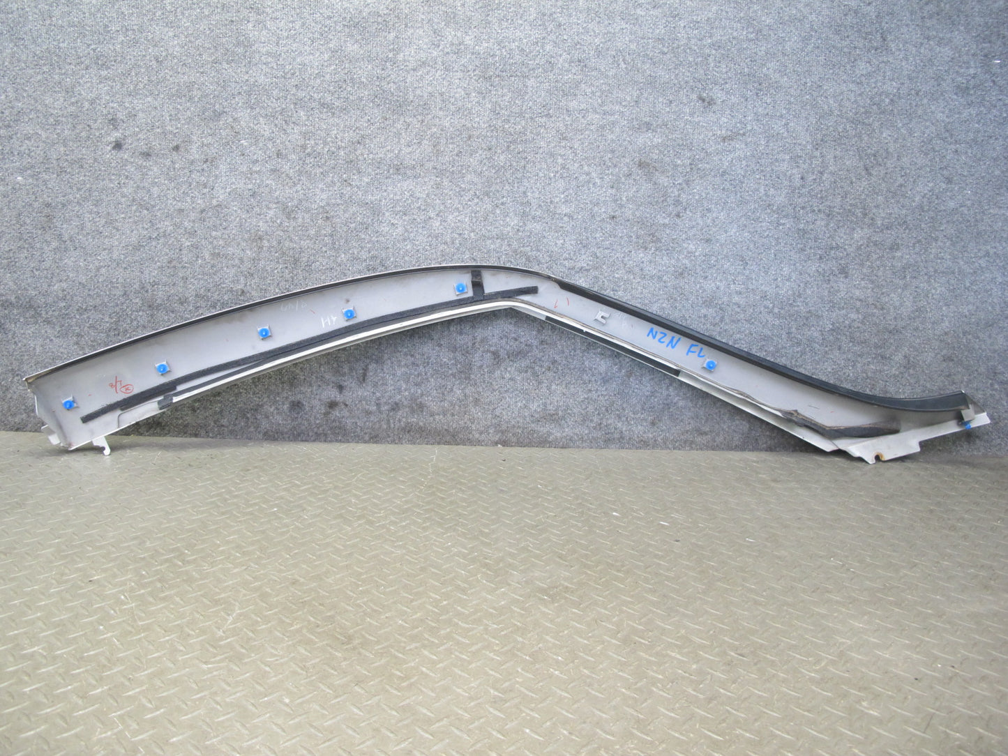 09-20 Nissan Z34 370Z Coupe Front Left A-pillar Molding Cover Panel Silver OEM