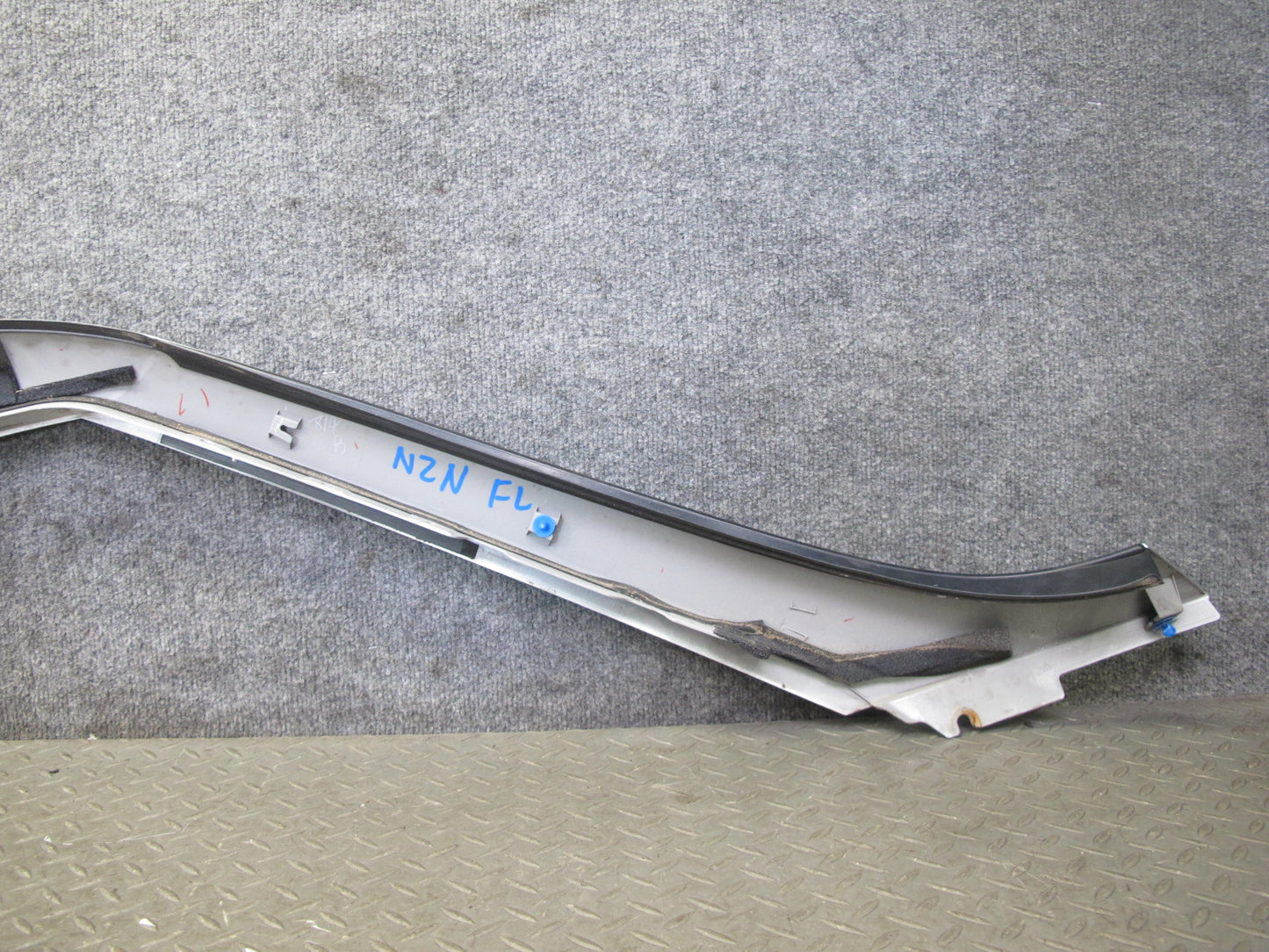 09-20 Nissan Z34 370Z Coupe Front Left A-pillar Molding Cover Panel Silver OEM