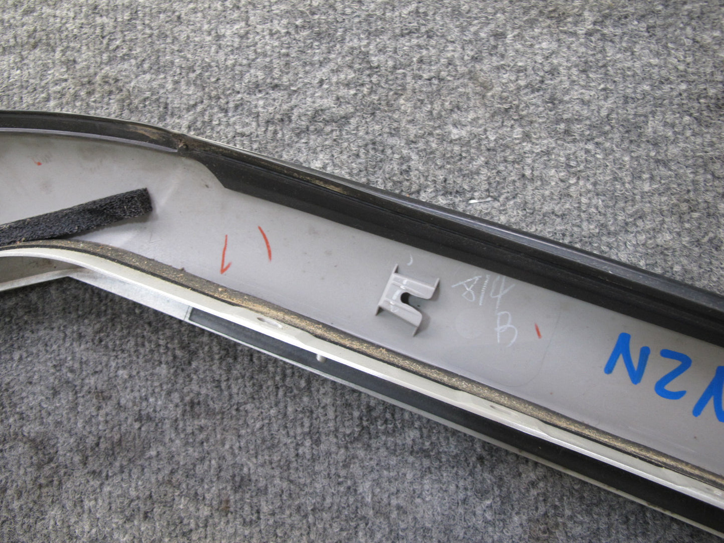 09-20 Nissan Z34 370Z Coupe Front Left A-pillar Molding Cover Panel Silver OEM