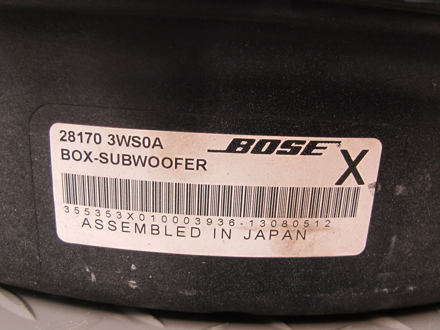 14-15 Nissan Z34 370Z Coupe Subwoofer Speaker Box 28170-3WS0A OEM