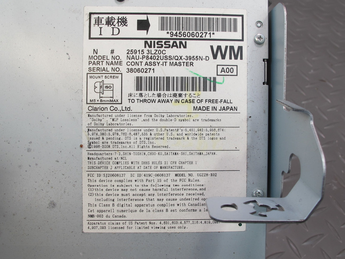 13-14 Nissan Z34 370Z Touring Navi Radio Receiver CD Player Head Unit OEM