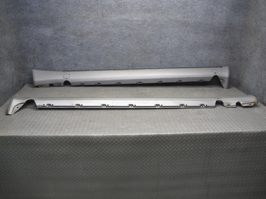 90-95 Mercedes W124 300D Left & Right Side Skirt Rocker Panel Silver Set OEM