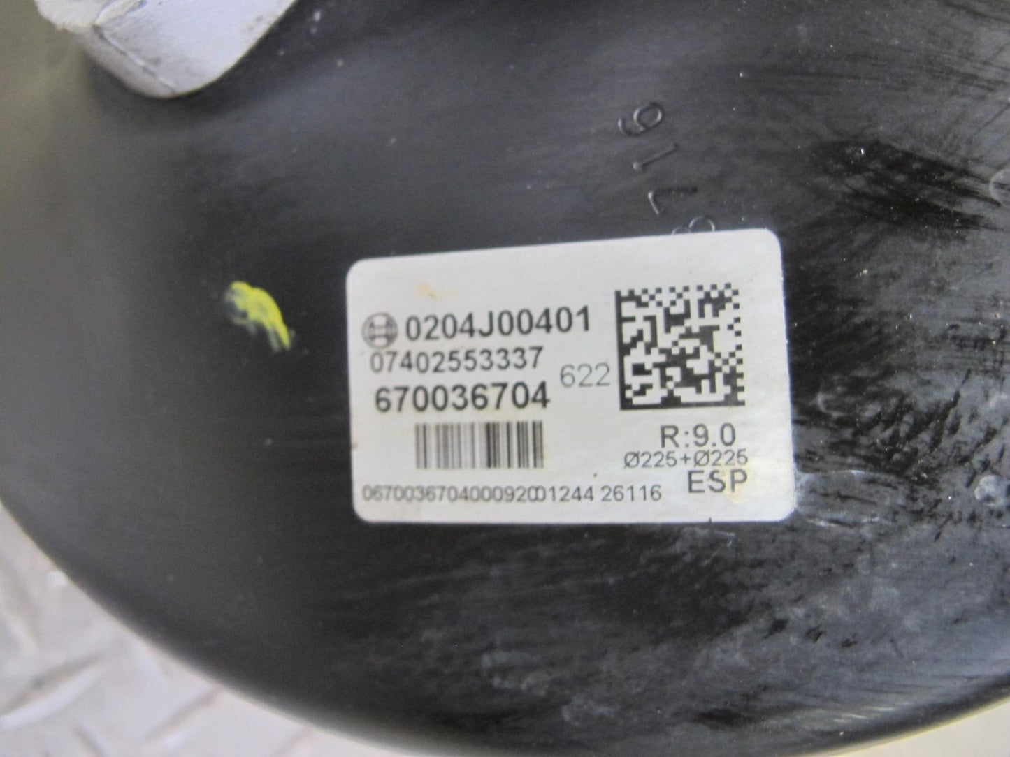 2017-2020 Maserati Levante M161 Brake Master Cylinder Power Booster Assembly