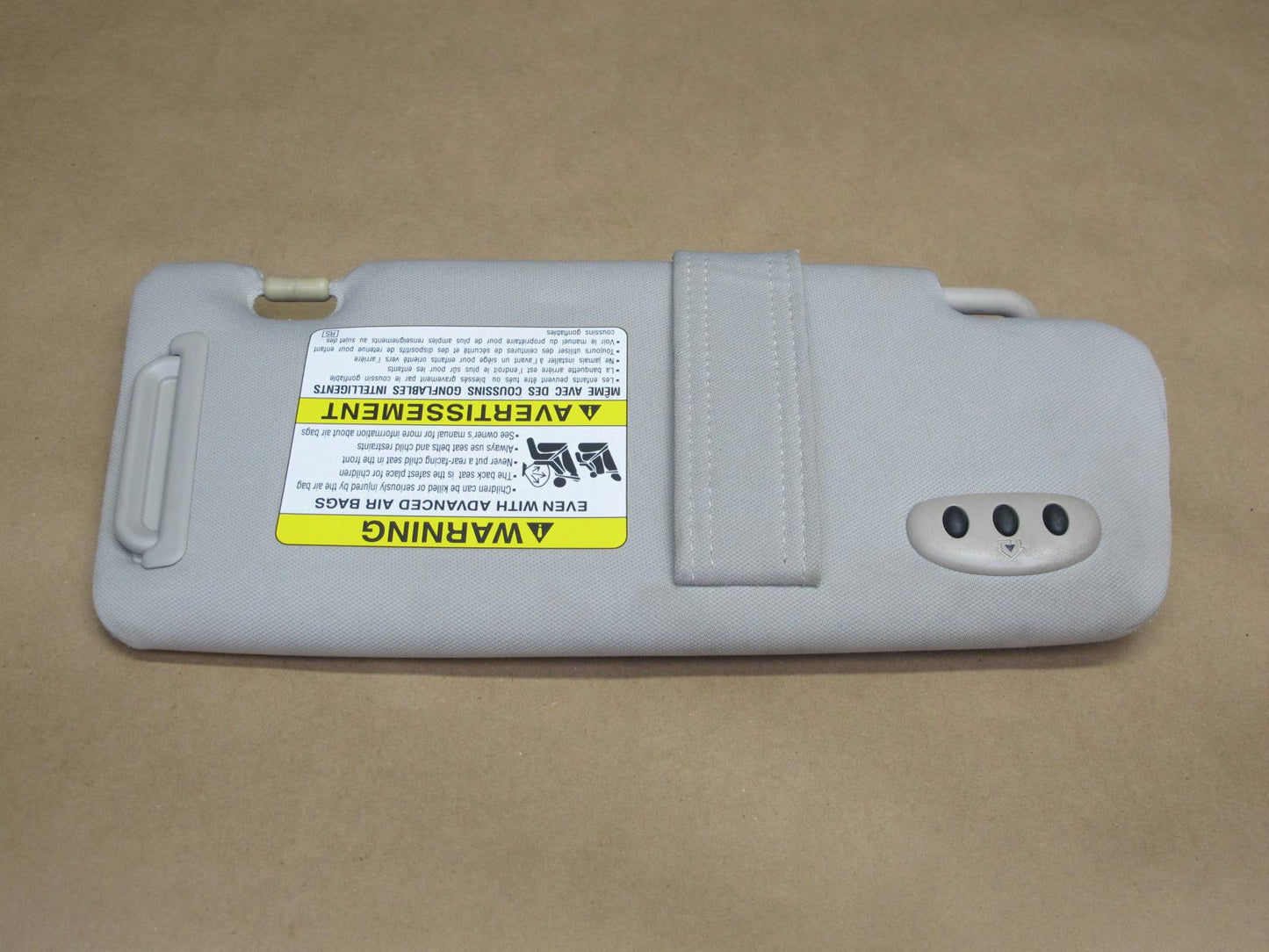 2005 Subaru Outback Legacy Front Left Sun Visor Gray w Homelink OEM