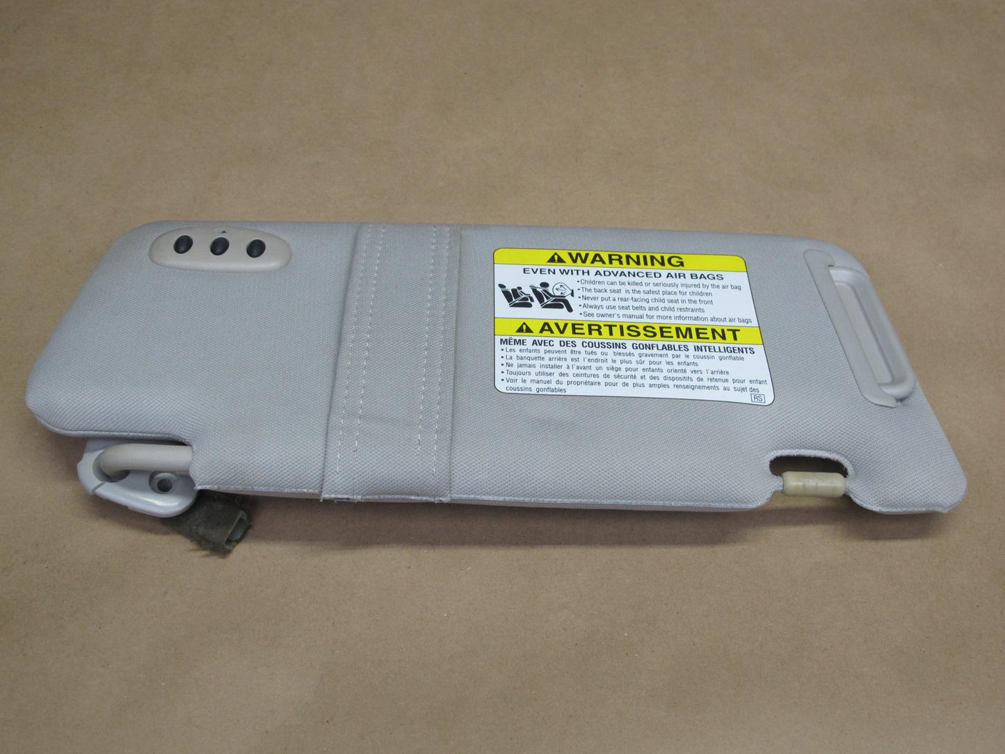 2005 Subaru Outback Legacy Front Left Sun Visor Gray w Homelink OEM