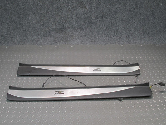 09-20 Nissan Z34 370Z Illuminated Left Right Door Scuff Sill Plate Trim Set OEM