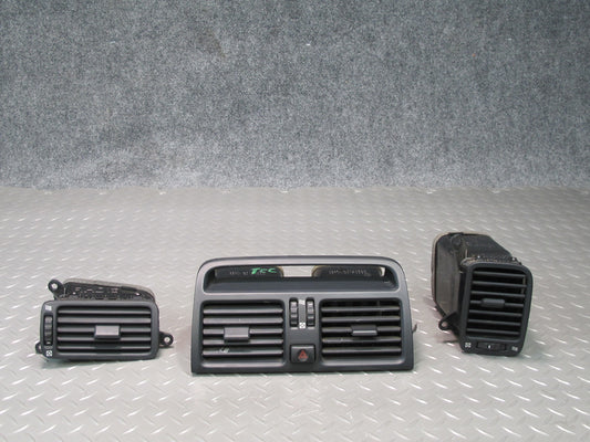95-97 Toyota Celsior Dash Front Left Center Right A/C Air Vent Set OEM