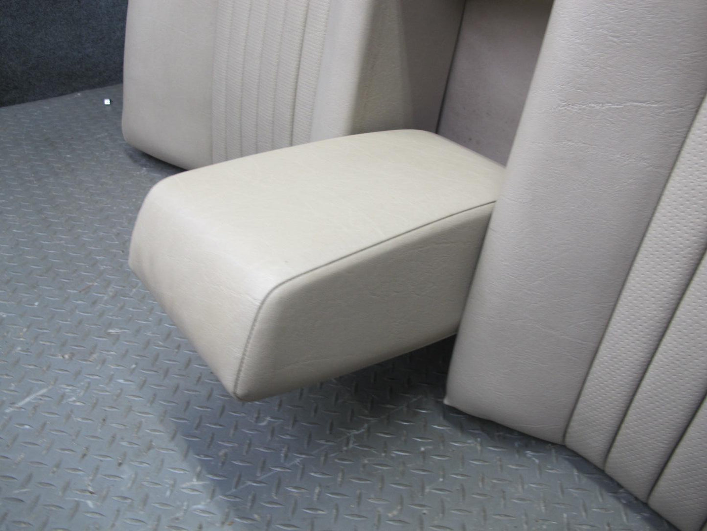 89-95 Mercedes W124 300D Sedan Rear Leather Seat Upper & Lower Cushion Beige OEM