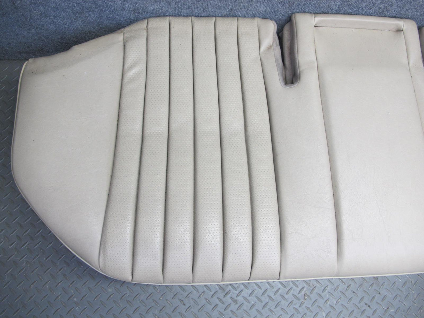 89-95 Mercedes W124 300D Sedan Rear Leather Seat Upper & Lower Cushion Beige OEM