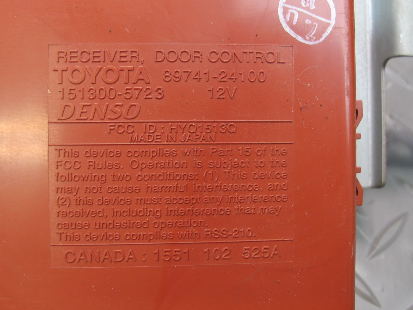 98-00 Lexus UZZ30L SC400 SC300 Receiver Door Control Module 89741-24100 OEM