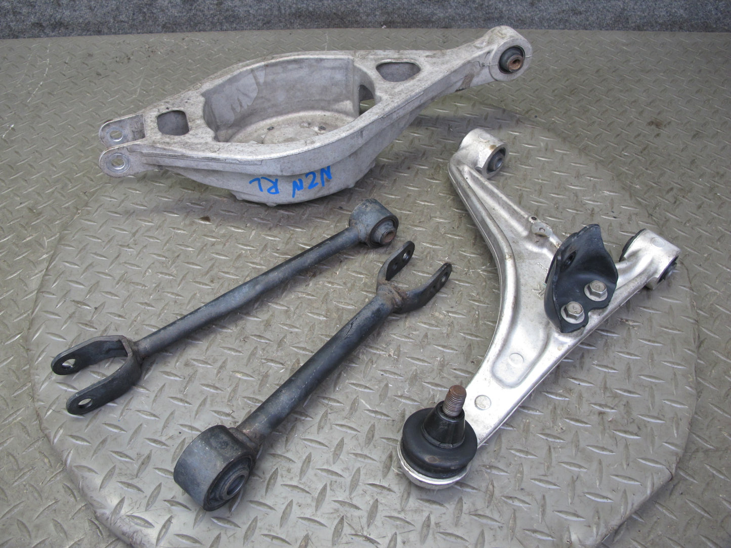 09-20 Nissan 370Z Z34 Set of 4 Rear Left Suspension Upper Lower Control Arm OEM