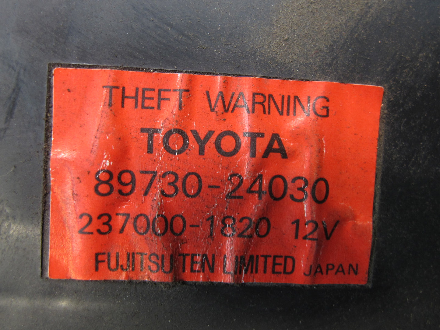 98-00 Lexus UZZ30L SC400 SC300 Anti Theft Warning Locking Control Module OEM