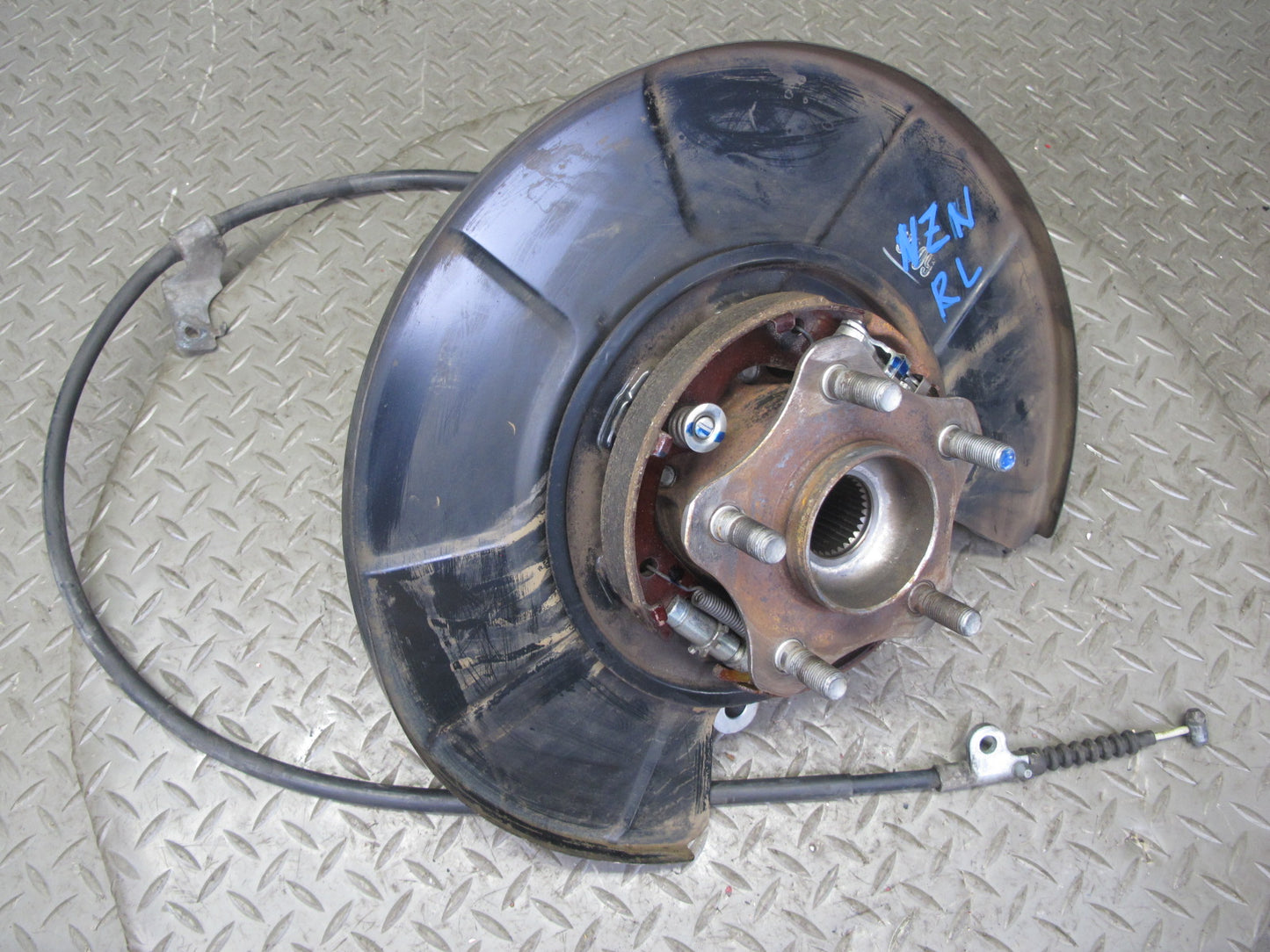 13-14 Nissan 370Z Z34 Rear Left Spindle Knuckle Wheel Hub Bearing 98K Miles OEM