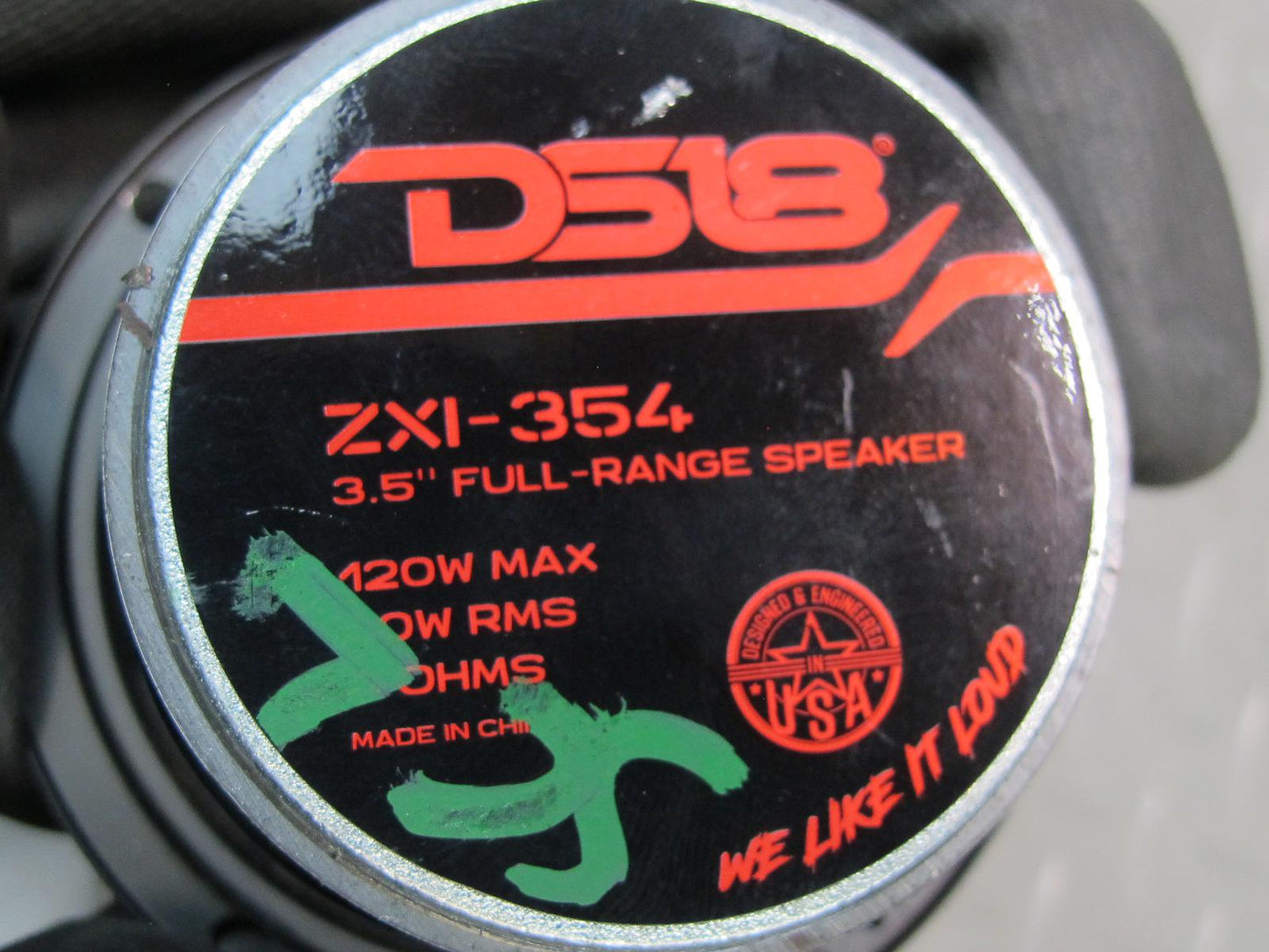 Set of 2 DS18 ZXI-354 3.5" Full Range Car Audio Speaker