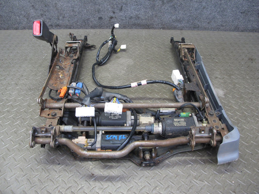 92-94 Lexus SC300 SC400 Front Left Seat Lower Frame Track Rail w Motors OEM