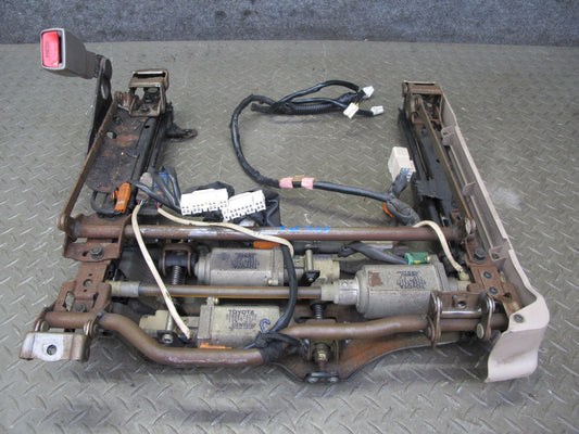 95-00 Lexus SC300 SC400 Front Left Seat Lower Frame Track Rail w Motors OEM