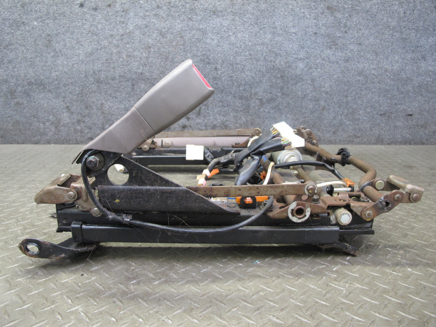 95-00 Lexus SC300 SC400 Front Left Seat Lower Frame Track Rail w Motors OEM