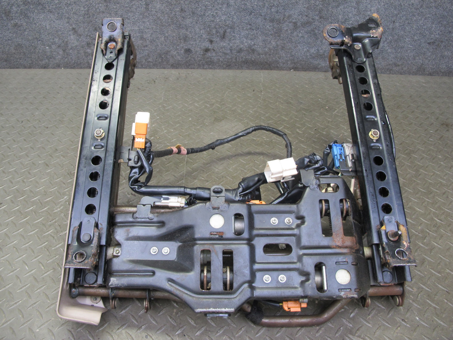 95-00 Lexus SC300 SC400 Front Left Seat Lower Frame Track Rail w Motors OEM