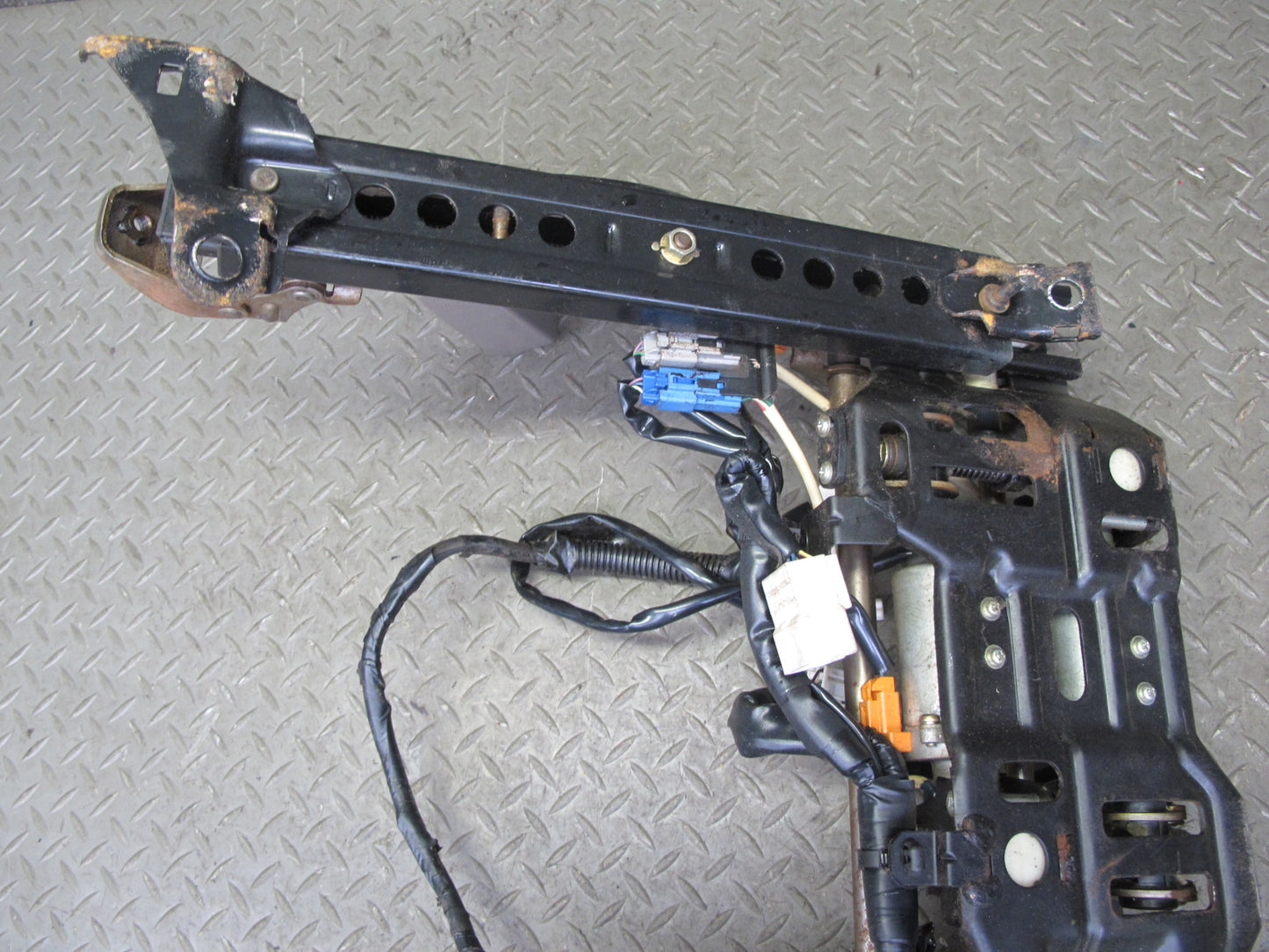 95-00 Lexus SC300 SC400 Front Left Seat Lower Frame Track Rail w Motors OEM