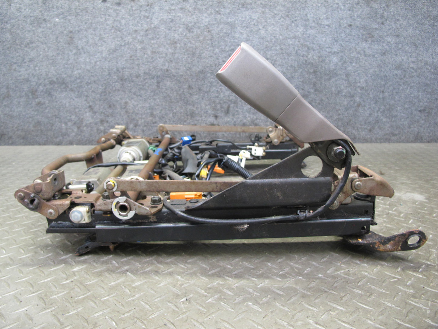 95-00 Lexus SC300 SC400 Front Right Seat Lower Frame Track Rail w Motors OEM