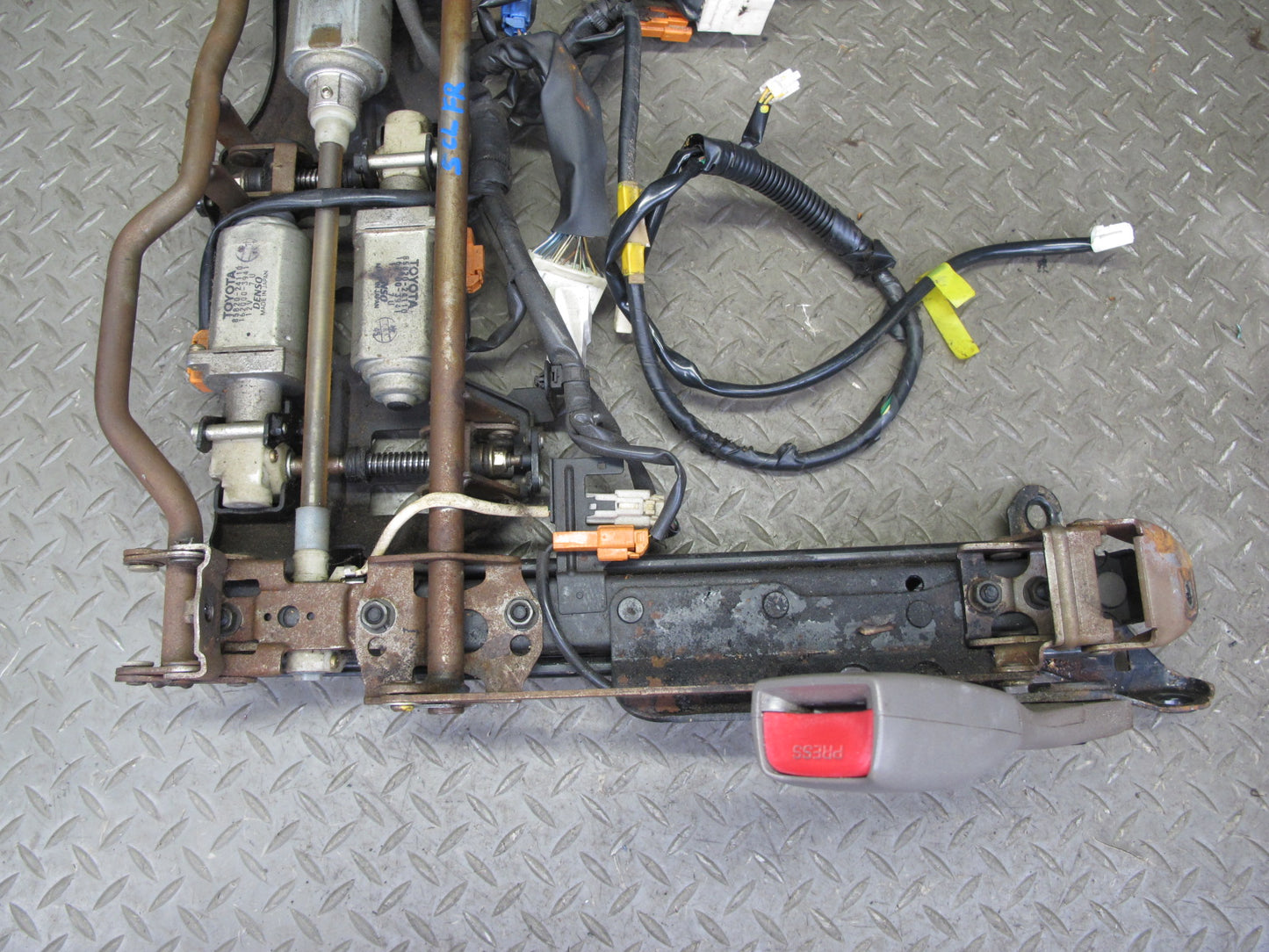 95-00 Lexus SC300 SC400 Front Right Seat Lower Frame Track Rail w Motors OEM