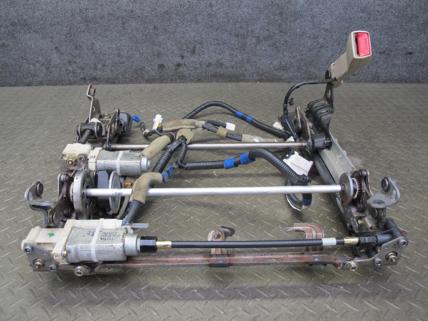 97-00 Lexus LS400 Front Right Seat Lower Frame Track Rail w Motor & Wire OEM