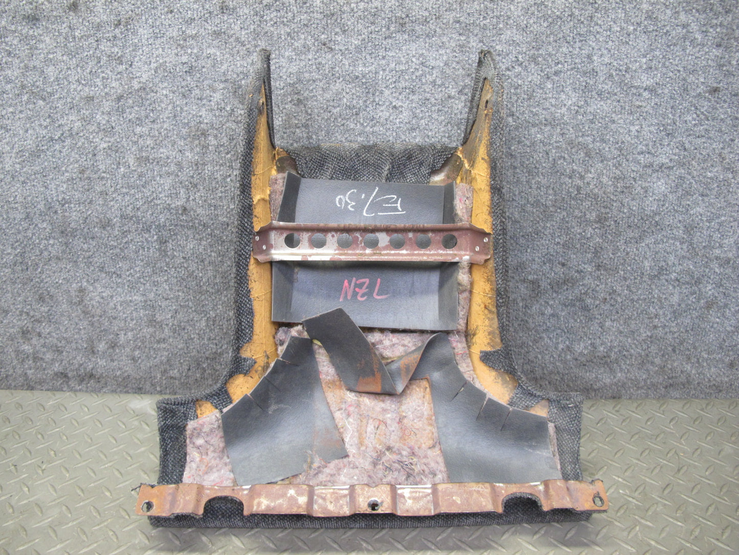 90-91 Nissan Z32 300ZX 2+0 Coupe Rear Center Console Trim Cover Gray OEM