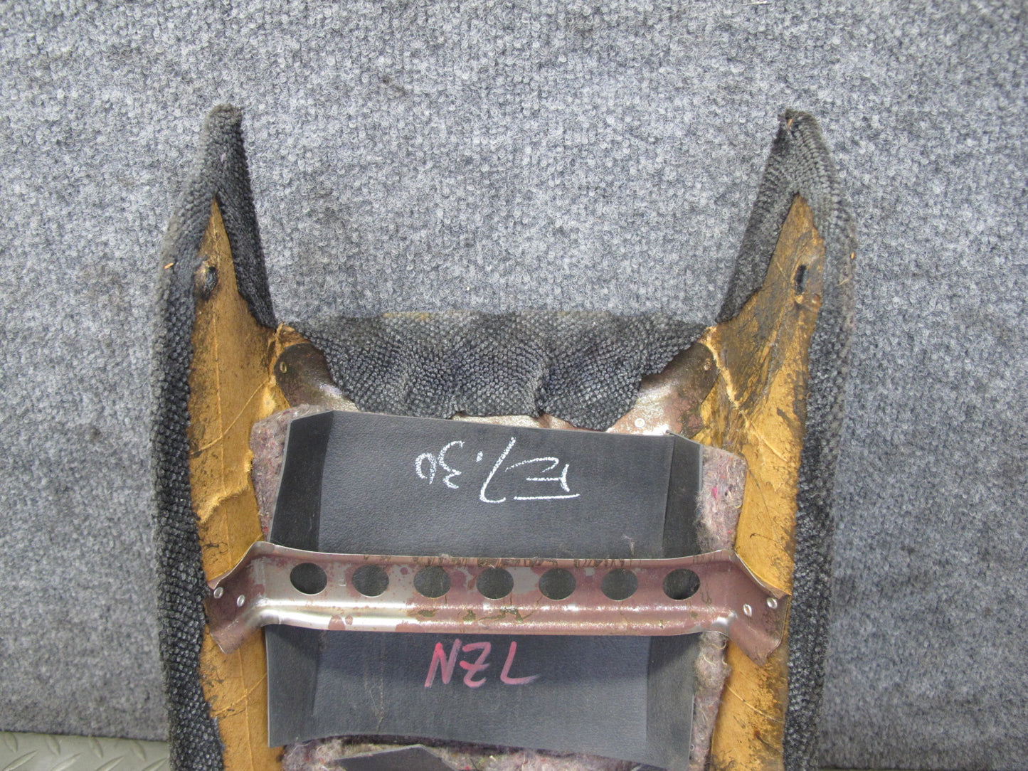 90-91 Nissan Z32 300ZX 2+0 Coupe Rear Center Console Trim Cover Gray OEM