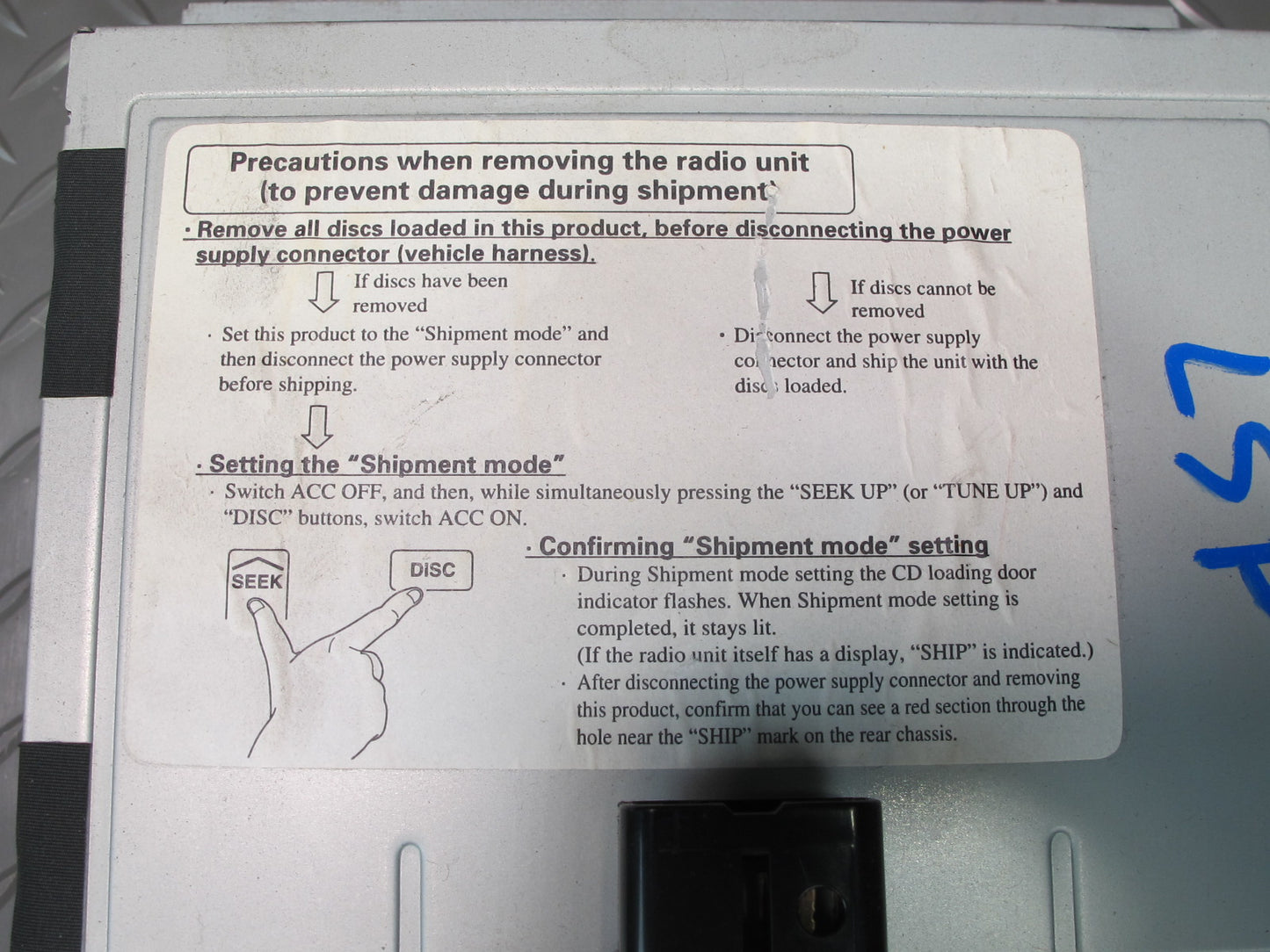 04-06 Lexus LS430 Mark Levinson Radio Cassette CD Player Receiver Head Unit OEM
