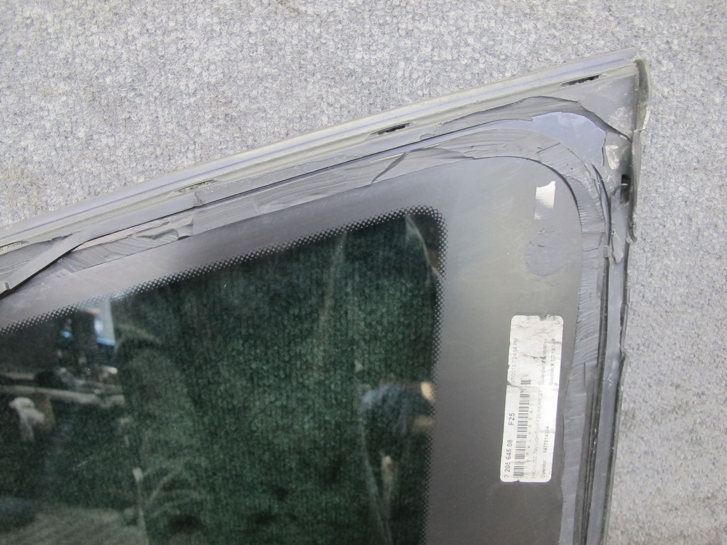 11-17 BMW F25 X3 Rear Left Quarter Glass Window OEM