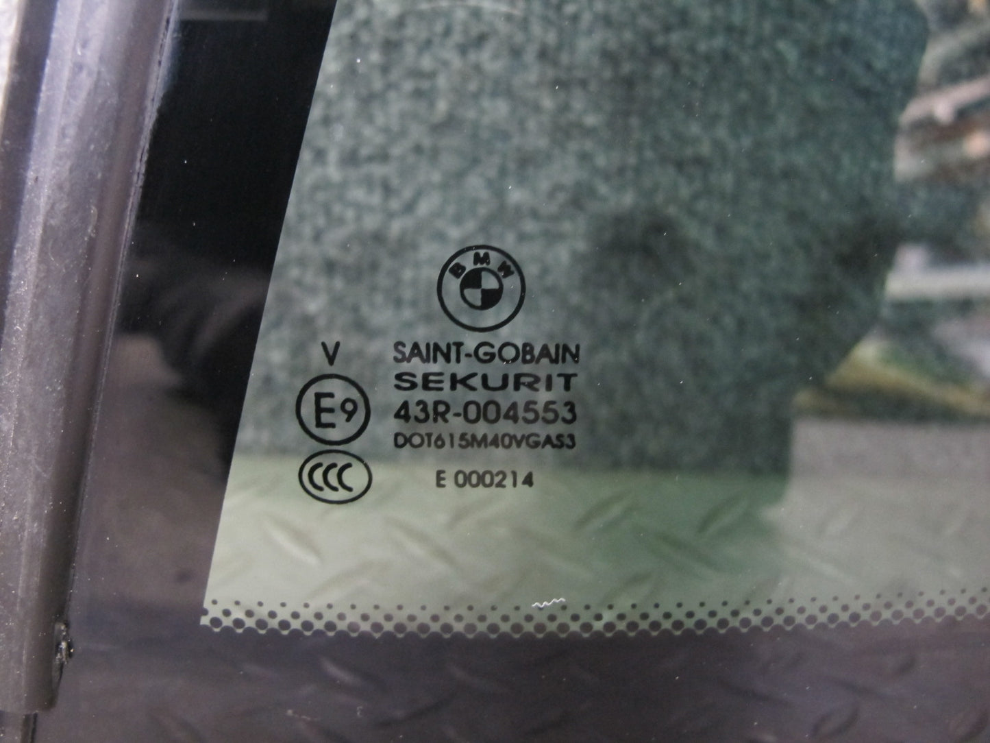 11-17 BMW F25 X3 Rear Left Door Fixed Glass Window OEM