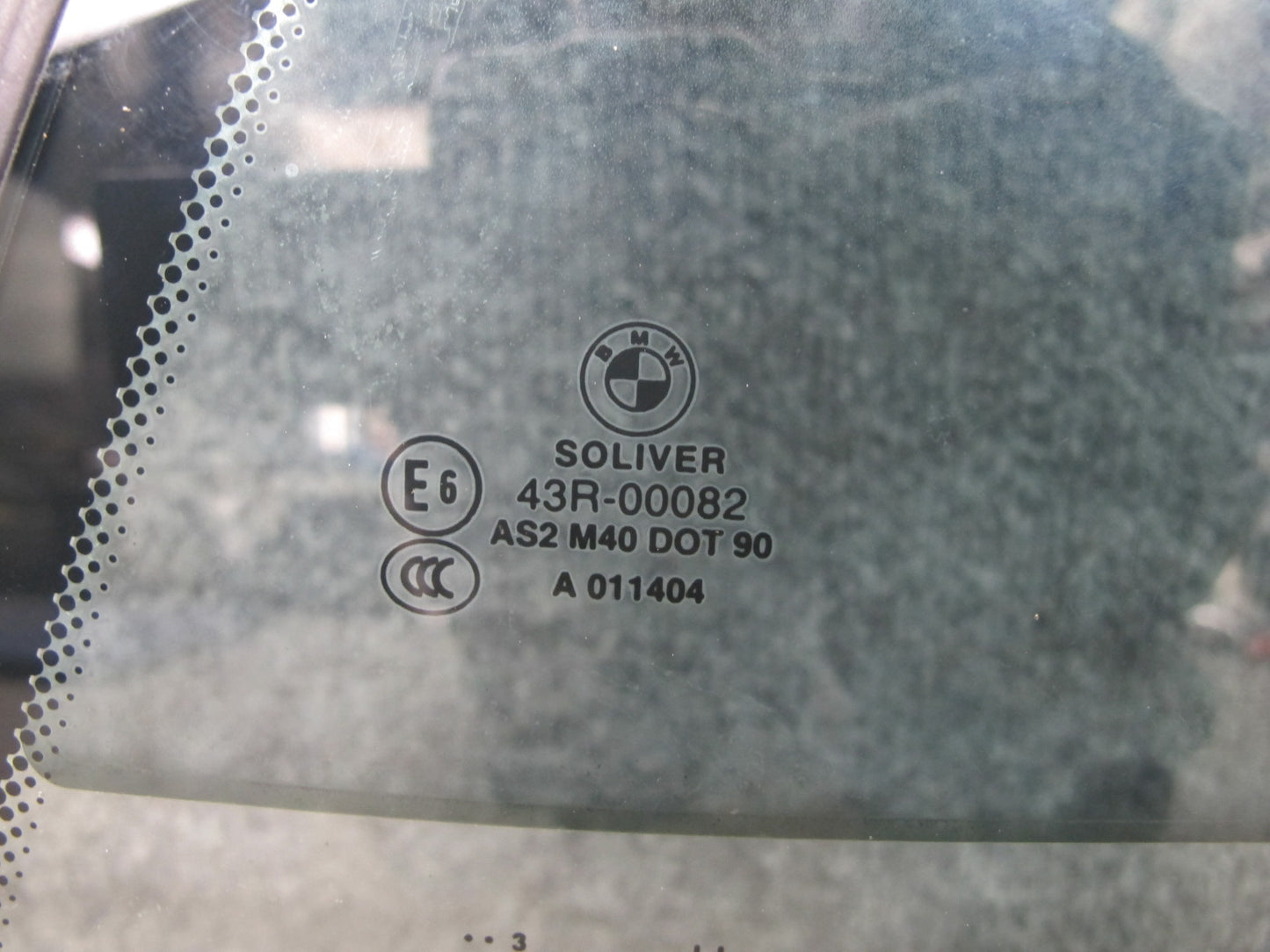 2012-2018 BMW F12 M6 Convertible Rear Left Driver Side Quarter Glass Window