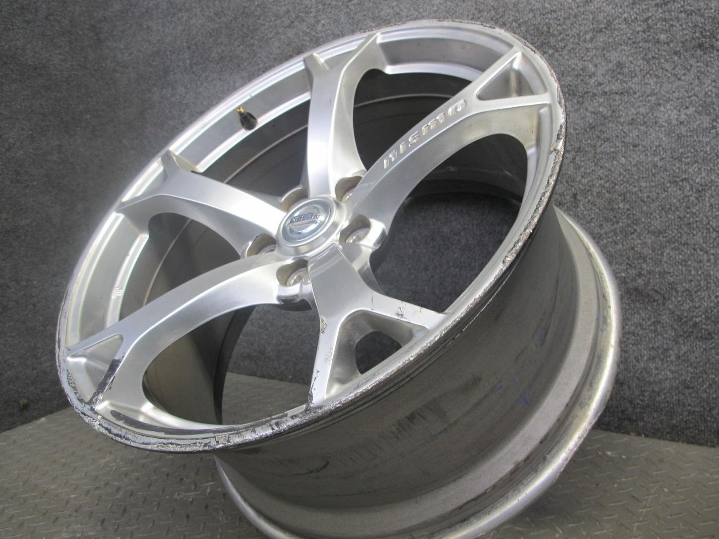 13-14 Nissan Z34 370Z Nismo Front R19 19" Forged Wheel Rim 19X9.5J ET40 OEM Bent