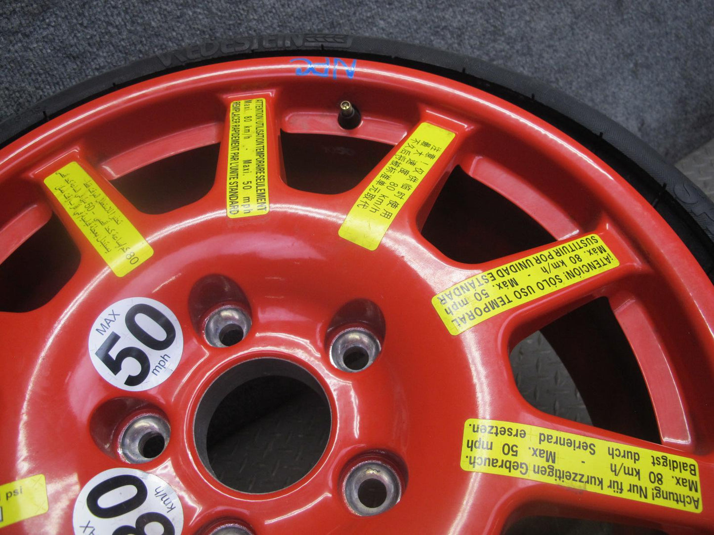 2011-2018 Porsche Cayenne S 958 Emergency Spare 18 Wheel 6.5J x 18 Rim W/ Tire