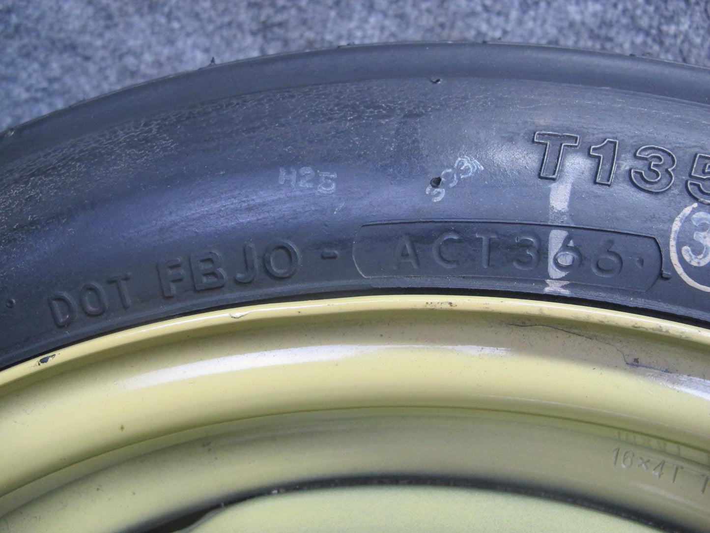 96-00 Toyota MARK2 JZX100 Spare Tire R16 16" Wheel 16x4T OEM