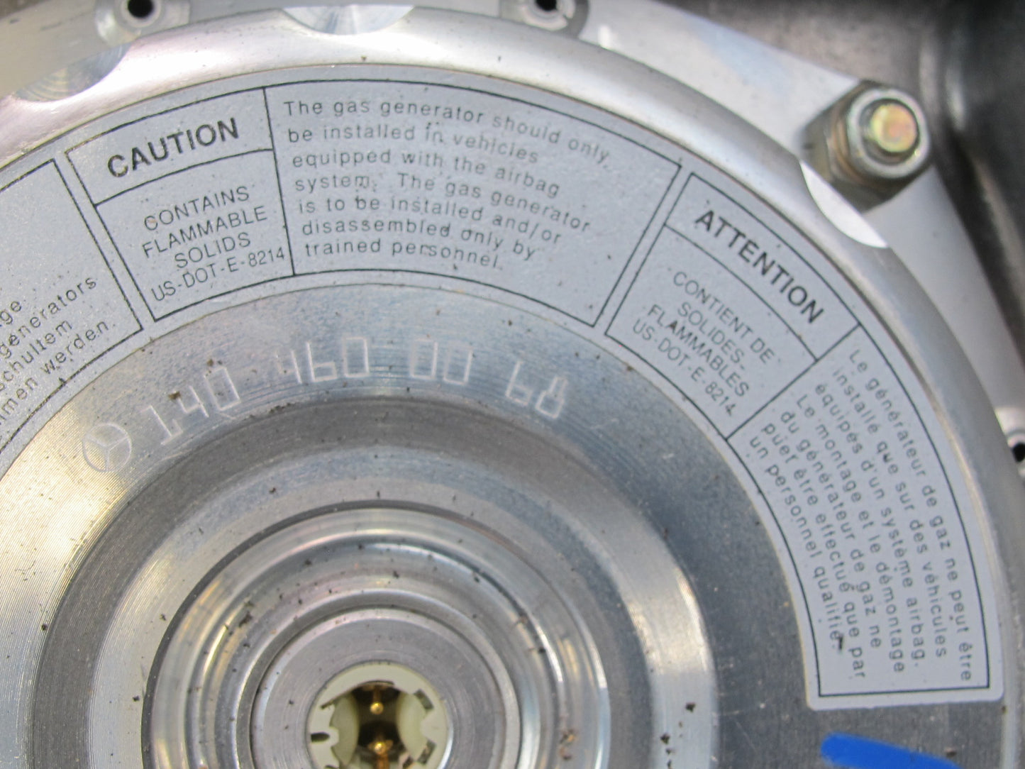 94-95 MERCEDES W124 E-CLASS FRONT LEFT DRIVER SIDE STEERING WHEEL SRS AIRBAG OEM