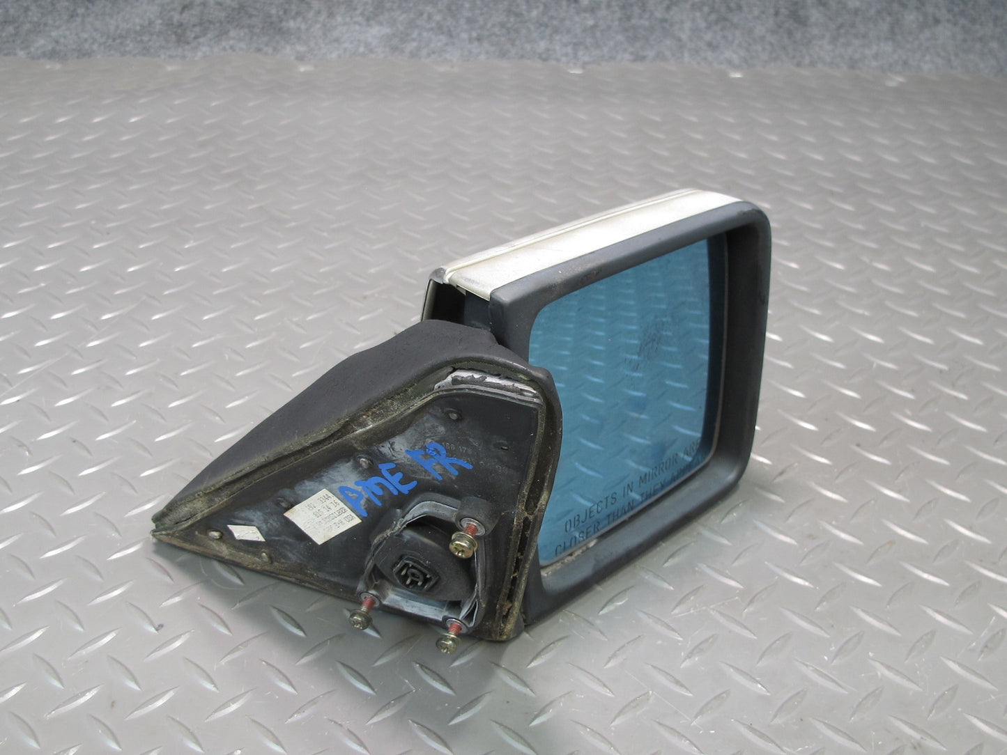 90-95 Mercedes W124 300D Front Right Door Side View Exterior Mirror Silver OEM