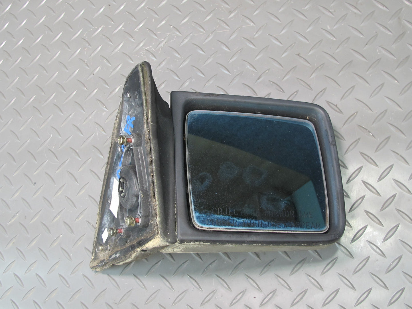 90-95 Mercedes W124 300D Front Right Door Side View Exterior Mirror Silver OEM