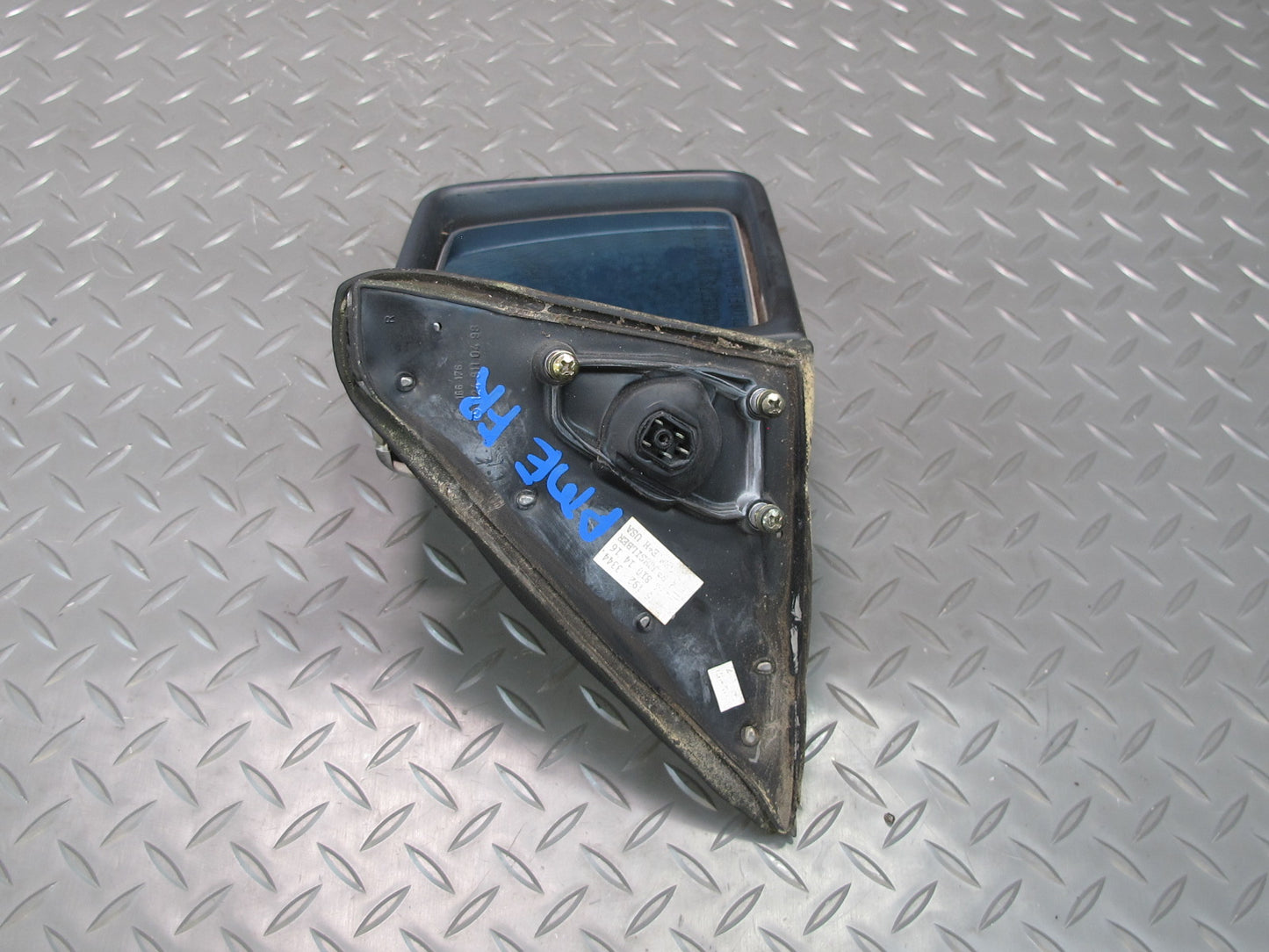 90-95 Mercedes W124 300D Front Right Door Side View Exterior Mirror Silver OEM