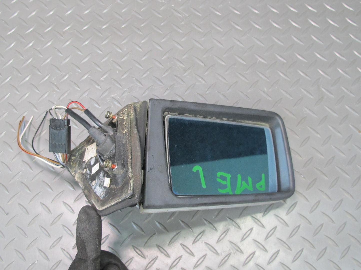 90-95 Mercedes W124 300D Front Left Door Side View Exterior Mirror Silver OEM