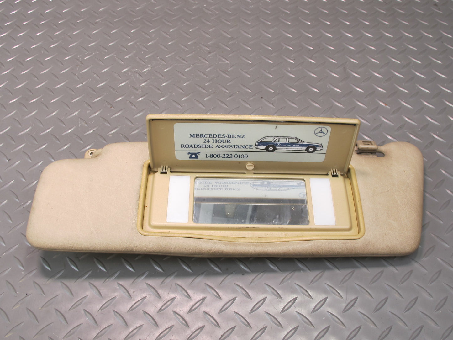 90-95 Mercedes W124 300D Front Right & Left Sun Visor Beige Set OEM