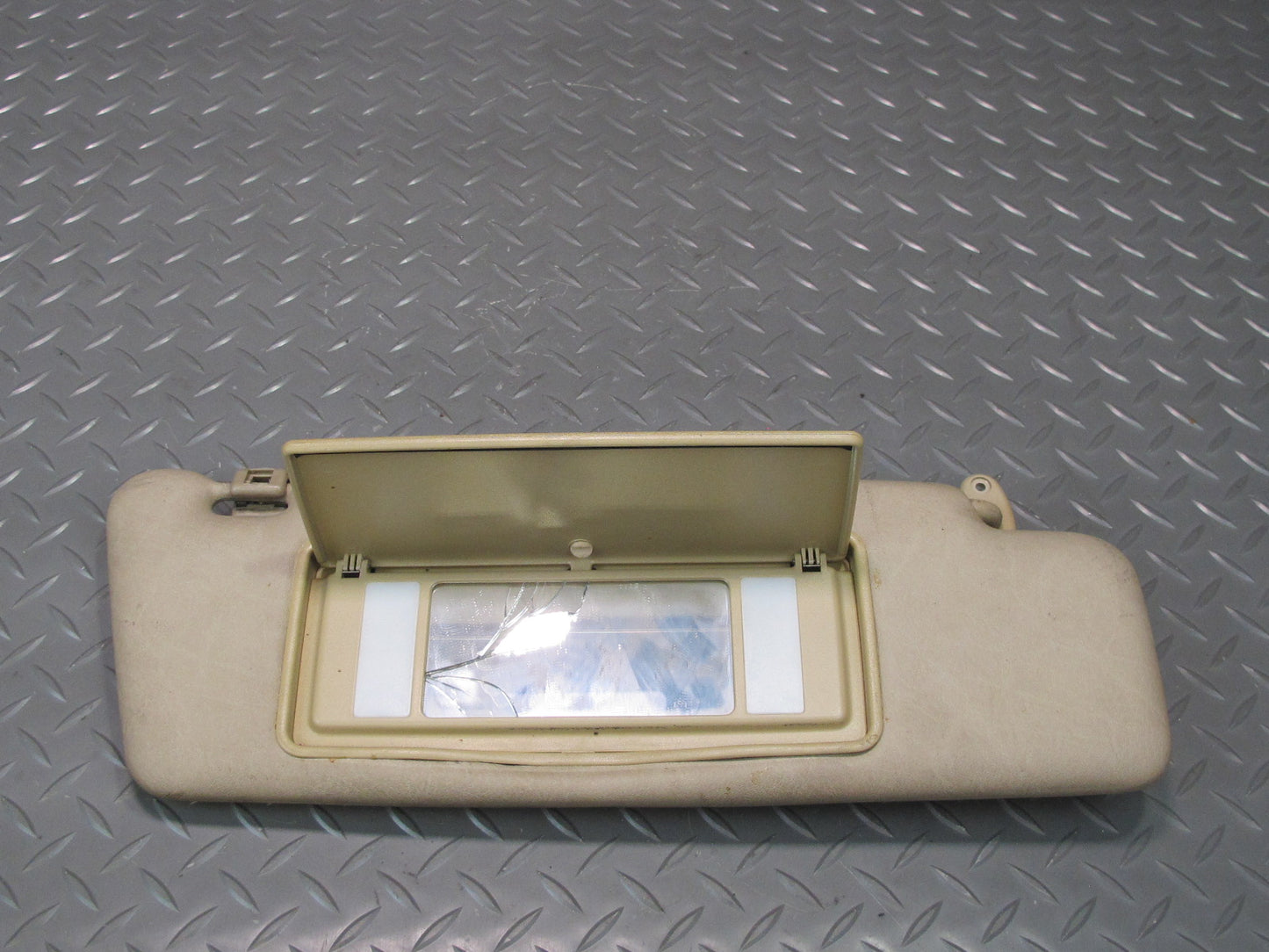 90-95 Mercedes W124 300D Front Right & Left Sun Visor Beige Set OEM
