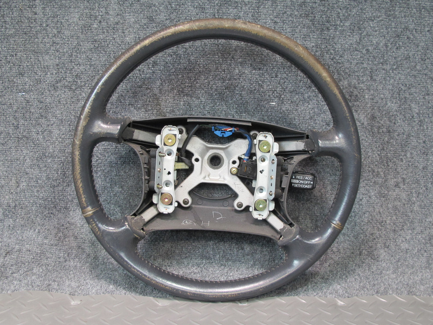 92-97 Lexus UZZ30L SC300 SC400 Leather Steering Black w Cruise Switch OEM