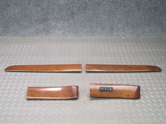 97-00 Lexus JZZ31L SC300 SC400 Set of 4 Door Wood Trim Bezel Cover Panel OEM