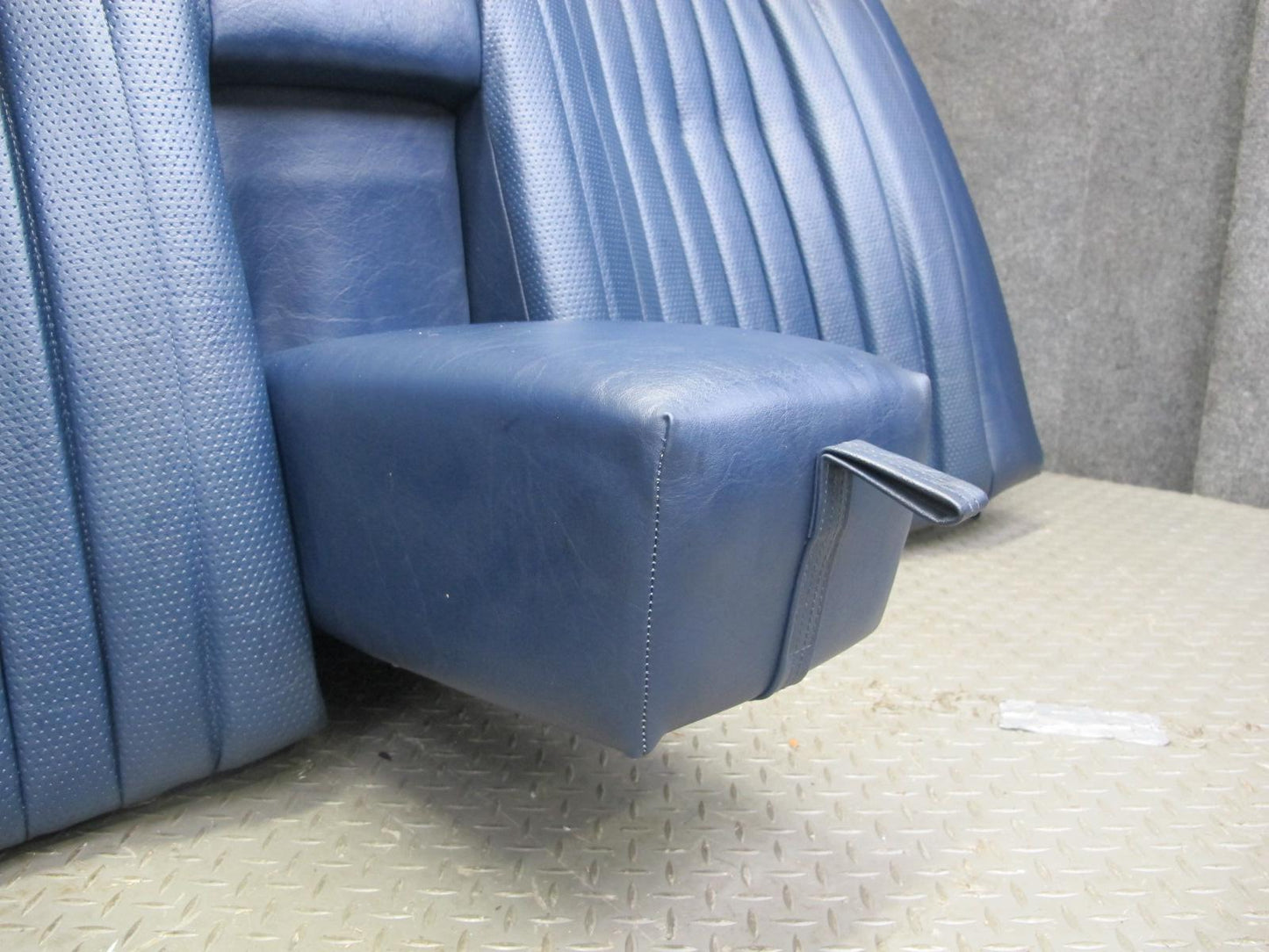 82-85 Mercedes W123 300D Sedan Rear Seat Upper & Lower Cushion Blue Set OEM