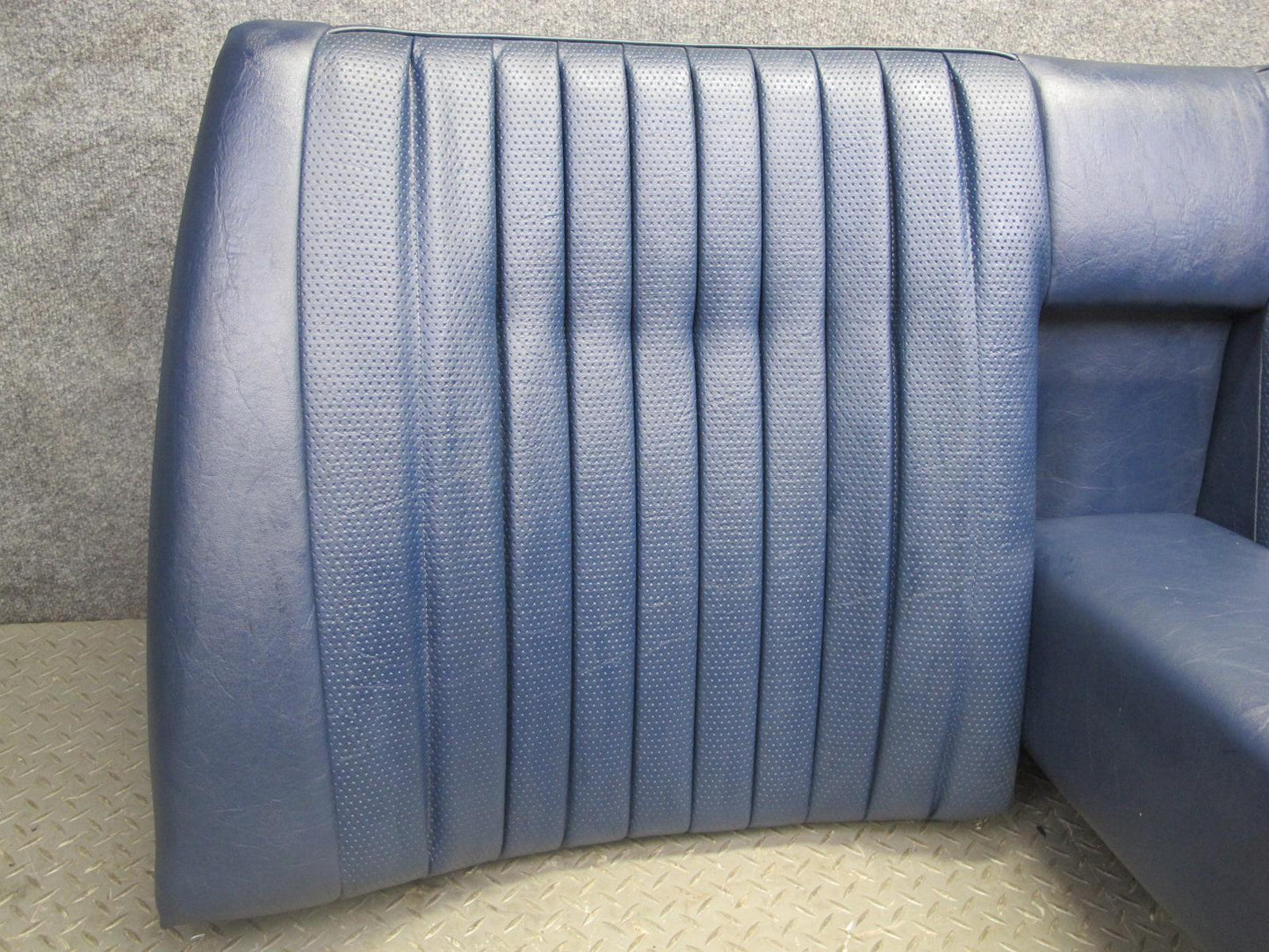 82-85 Mercedes W123 300D Sedan Rear Seat Upper & Lower Cushion Blue Set OEM