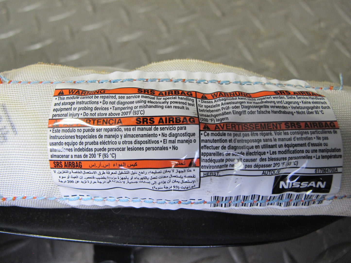 14-20 INFINITI JX35 QX60 RIGHT PASSENGER SIDE ROOF SRS AIRBAG OEM